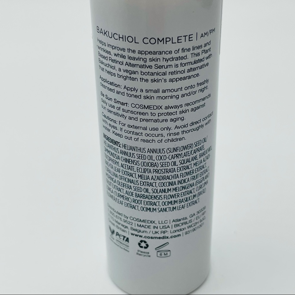 NEW Cosmedix Bakuchiol Complete Plant-Based Retinol Alternative Serum * - Picture 7 of 14